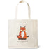 Maison Kitsune Logo Print Cotton Canvas Tote Bag